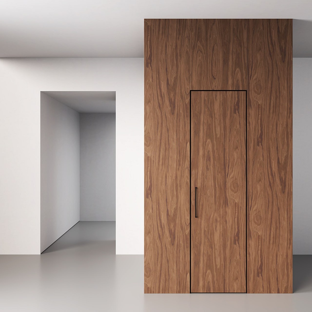 Скрытая дверь в шпоне и стеновые панели Sofia