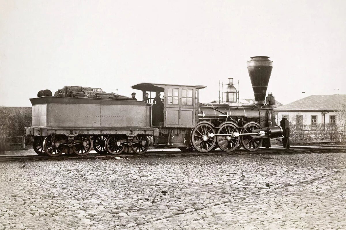 Дровяной паровоз на Николаевской железной дороге