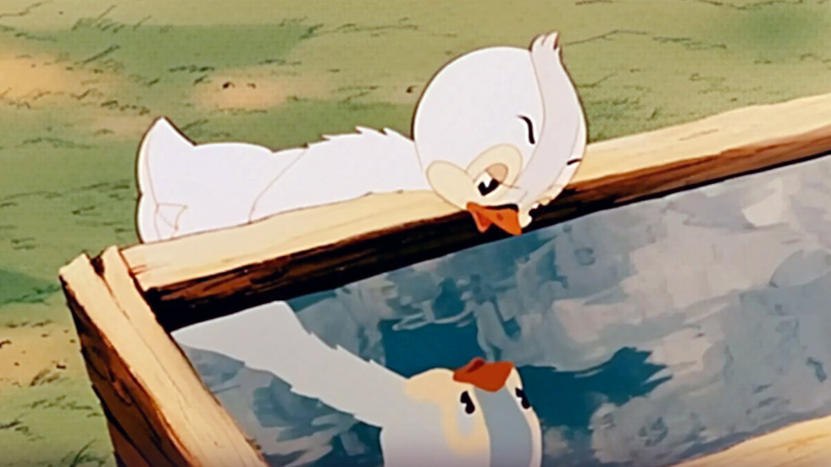 Кадр из м/ф «Гадкий утёнок». 1956 год, Союзмультфильм. Режиссёр Владимир Дегтярёв