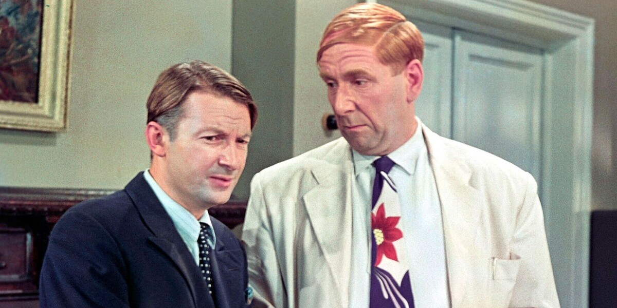 кадр из фильма "Жених с того света" - Георгий Вицин и Ростислав Плятт