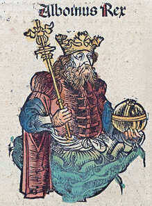 Портрет Альбоина в "Нюрнбергской хронике", 1493.