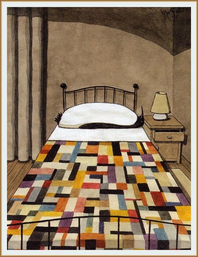 ИЛЛЮСТРАЦИЯ от художника- карикатуриста ФРАНКО МАТТИЧИНО / Franco Matticchio " ПИНГВИН - ПОДУШКА "