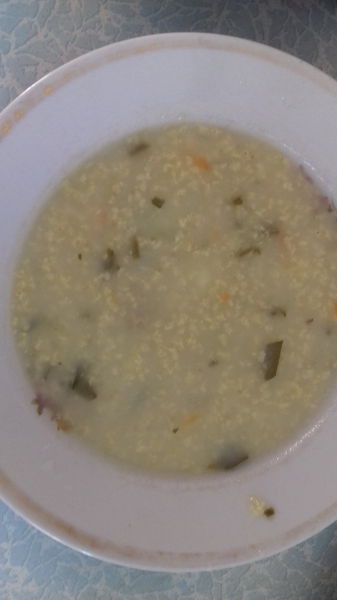 суп с пшеном.