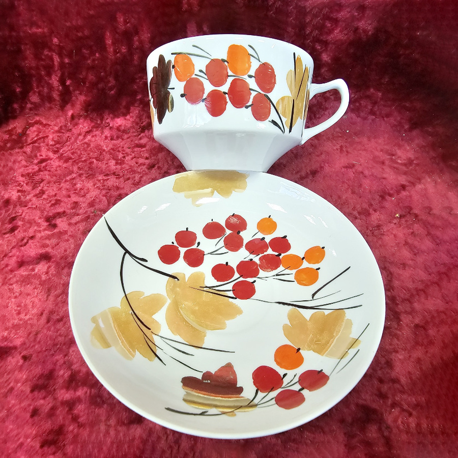 Сервиз «Рябина». 1970-е, Дулёво