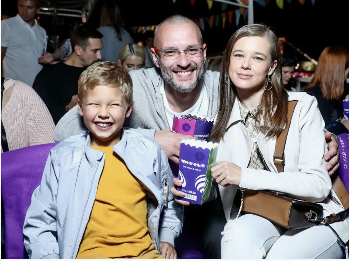 Екатерина Шпица с мужем и сыном 