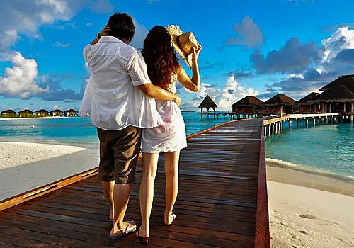 Влюбленные на Мальдивах