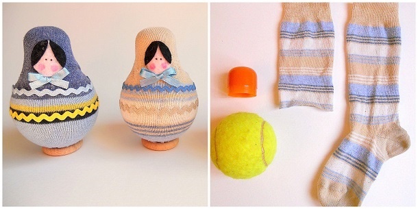    Матрешка из носка от Valentina   
Источник: La classe della maestra valentina"