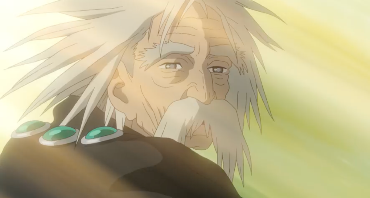 Кадр из анимэ "Мальчик и птица"