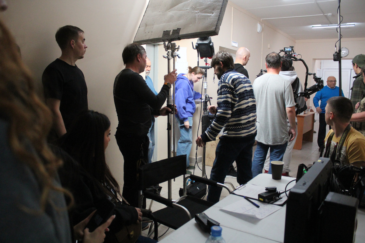 Съемки короткометражного фильма "Последнее интервью", реж. Д.Шаблий