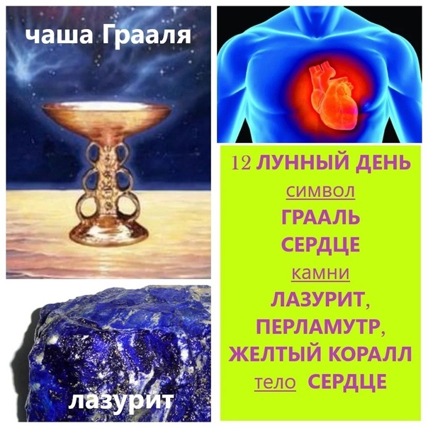 С 15.10 12 ноября начнется 12Лунный день с символом Сердце, Чаша Грааля