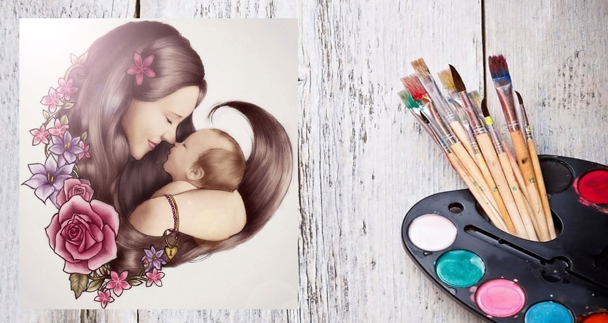 Раскраски ко Дню Матери