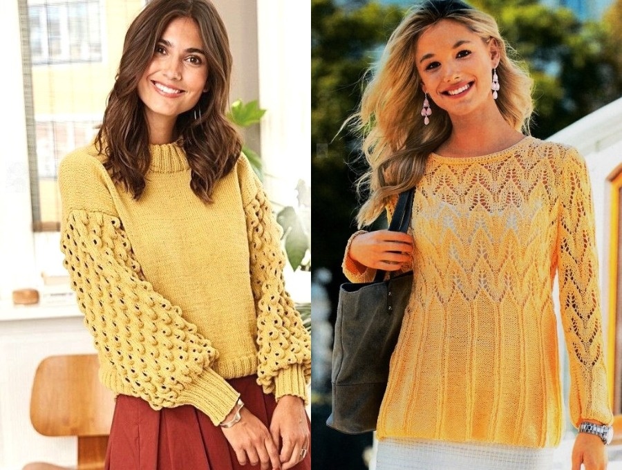 джемпера цвета солнечного лучика для холодных сезонов Вязание для Вас