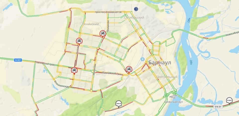    Пробки утром 12 ноября. Источник: скриншот 2gis.ru