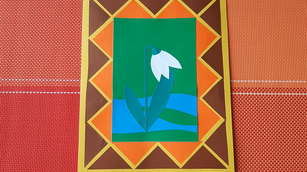 Рамка для аппликации "Подснежник"