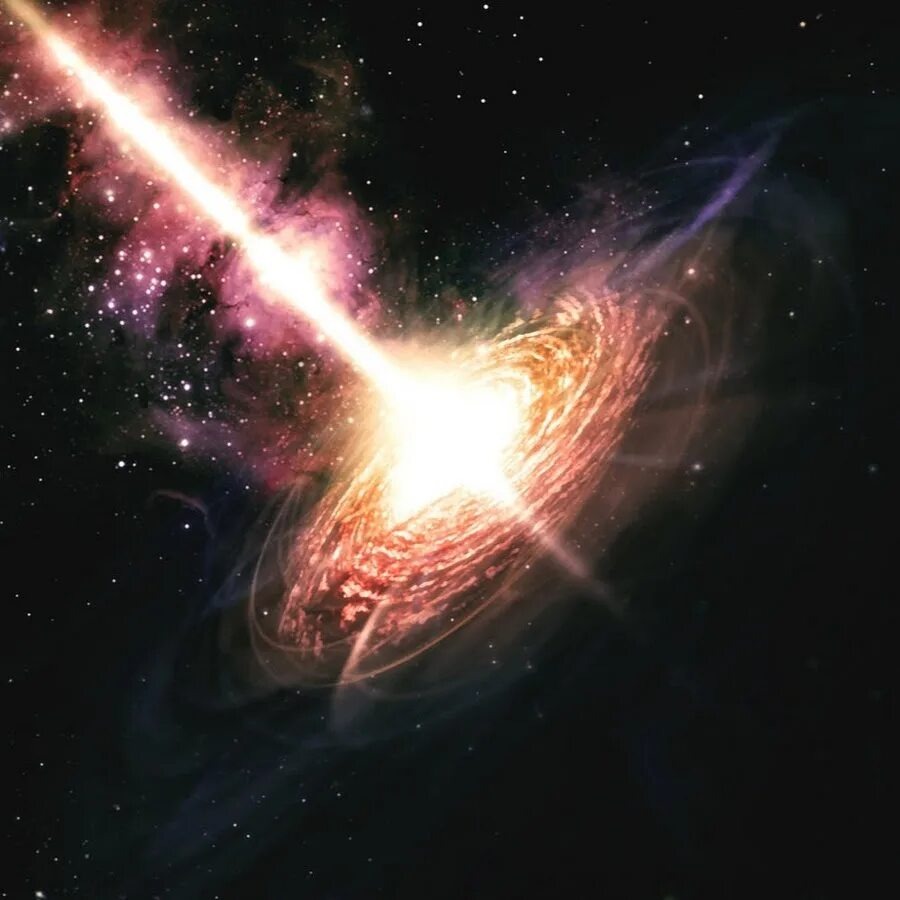 Примерное представление человечества о квазарах.