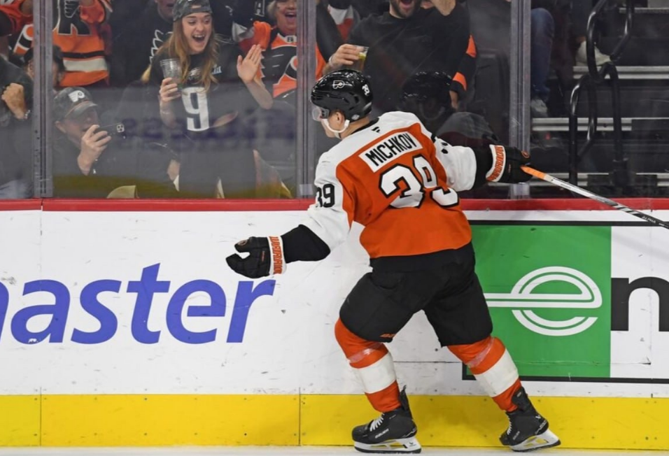 Матвей Мичков триумфально вернулся в состав "Филадельфии". Фото: НХЛ