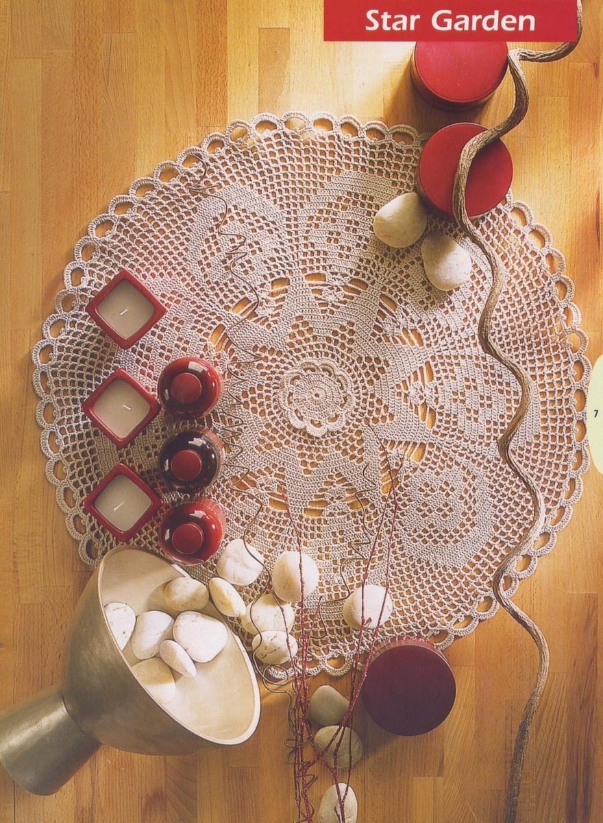 Салфетка филейным вязанием и схема вязания