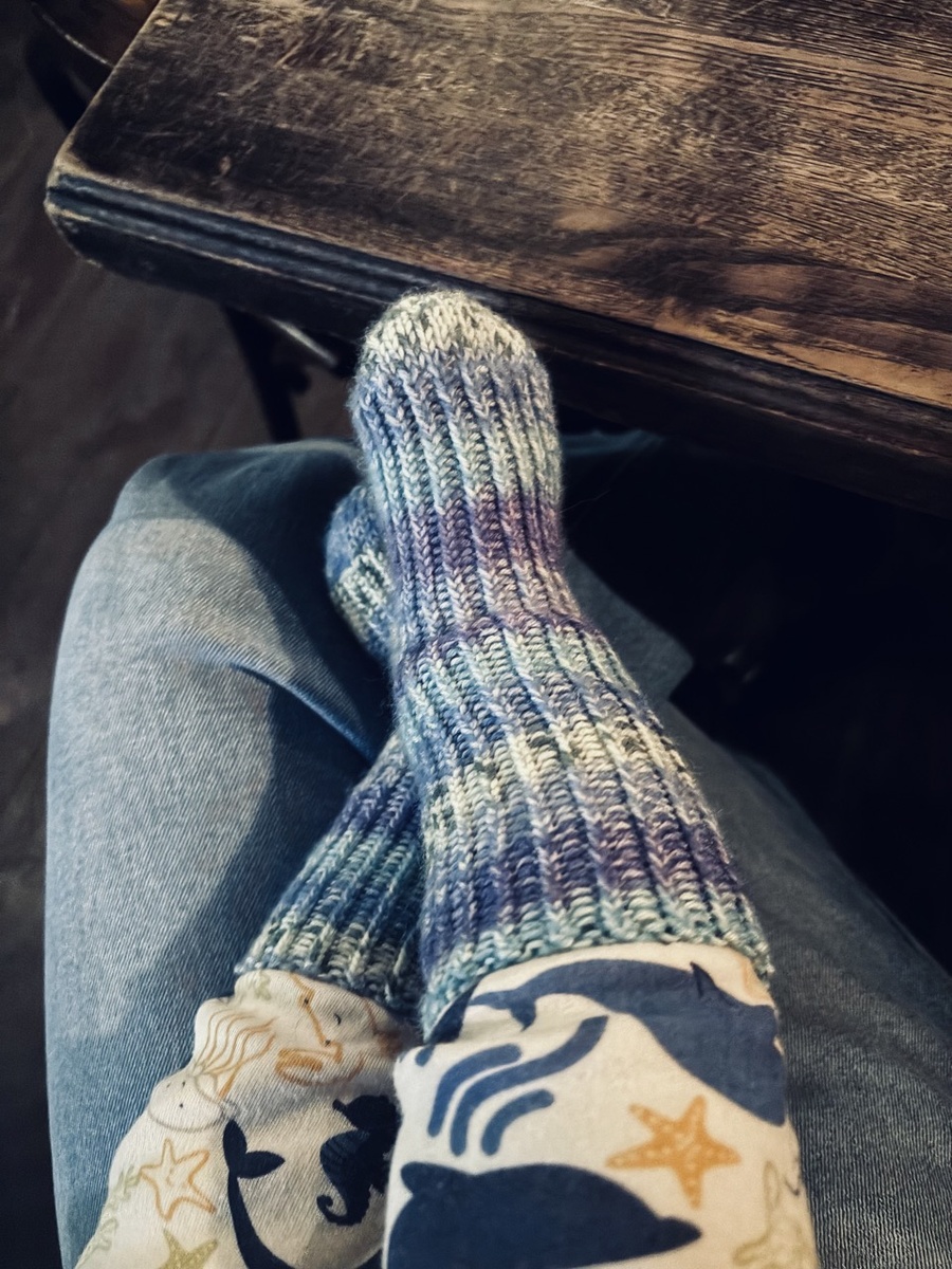 вязаные носочки 