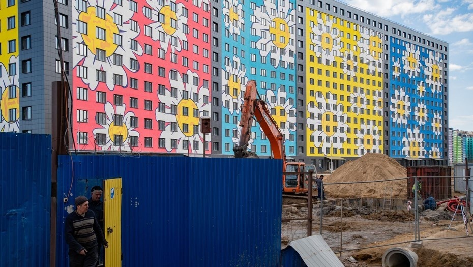    Строительство ЖК "Ромашки" в Мурино. Автор фото: Ермохин Сергей