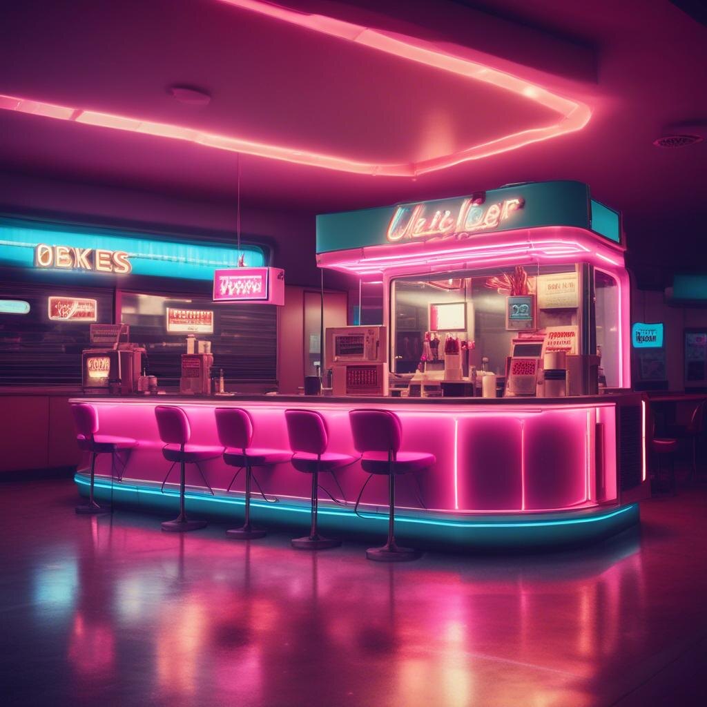 Кафе. Иллюстрация сгенерирована нейросетью.