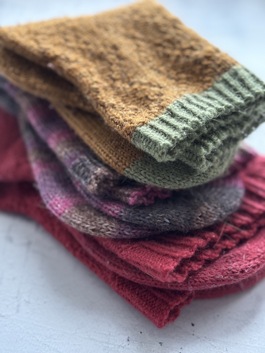 вязаные носочки мужа и сыновей