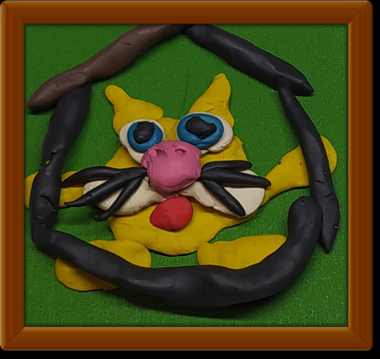 Аппликация сделанная руками любимого сыночка. Фотография автора 