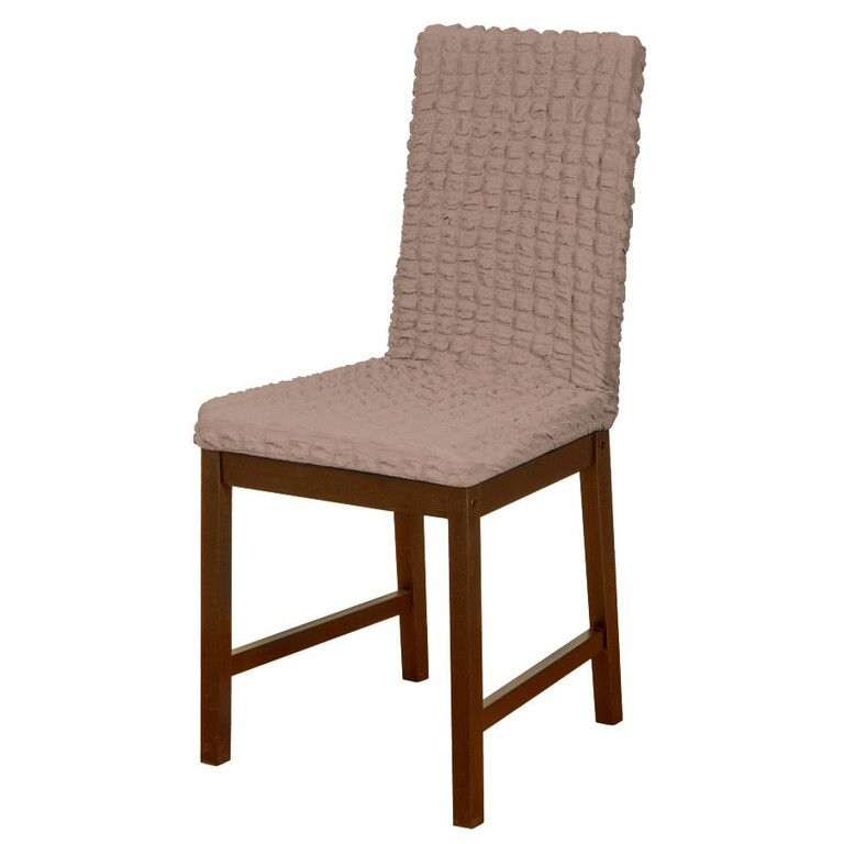 Вязаный коричневый чехол на стул