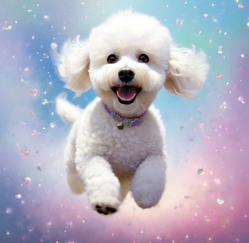 Таким я вижу героя из нового цикла своих сказок - милого и доброго маленького пуделя по кличке Зефир. Картинка к этой публикации создана мною в нейросети.