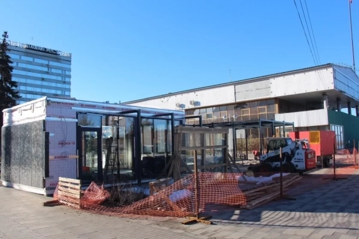    У речного вокзала Самары строят павильон туристского информационного центра