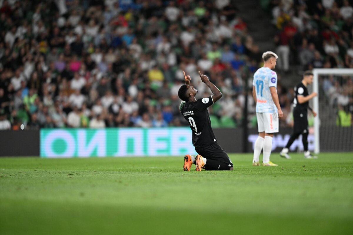 Кордоба после победного гола в важнейшем матче с «Зенитом» 