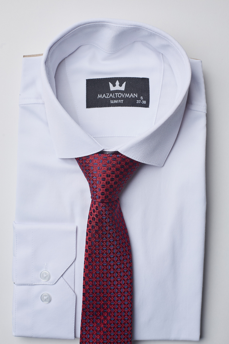 Рубашка мужская белая Mazaltovman 