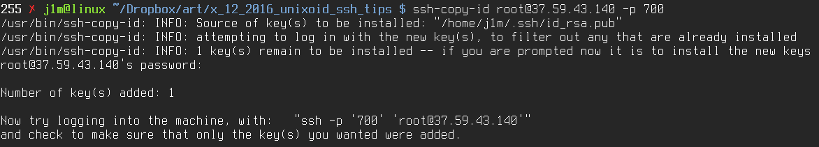 Копируем ключ