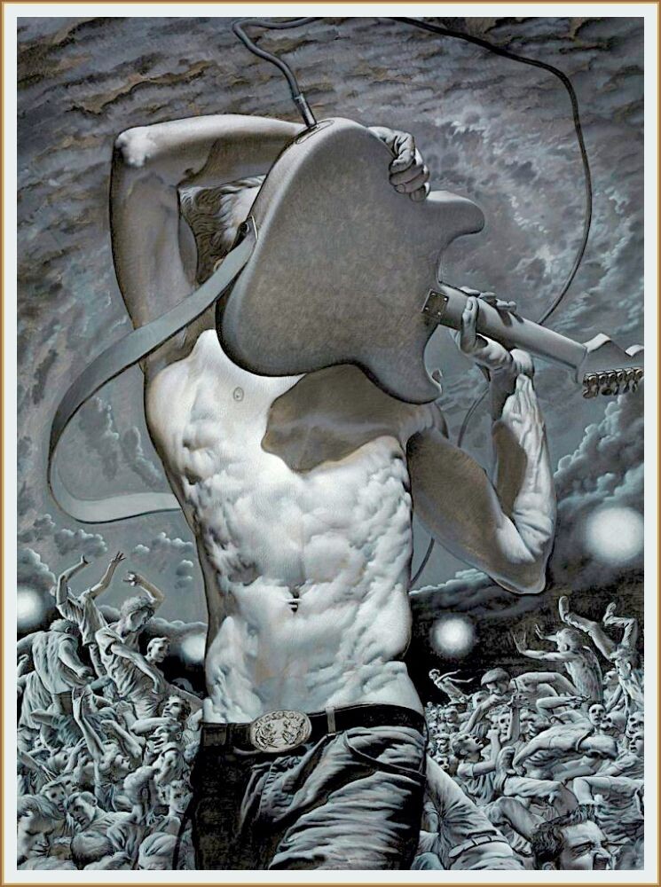 КАРТИНА  художника НИКОЛЫ ВЕРЛАТО / Nicola Verlato  под названием " ЗВЕЗДА РОК-Н -РОЛЛА "