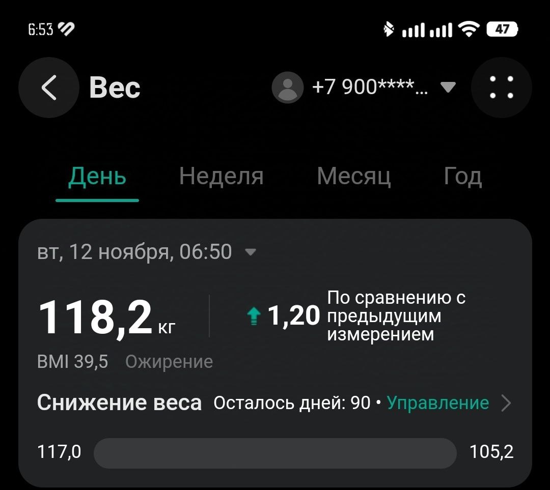 Результат сегодня утром.