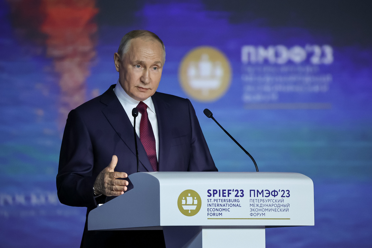 Президент Путин на ПМЭФ-2023