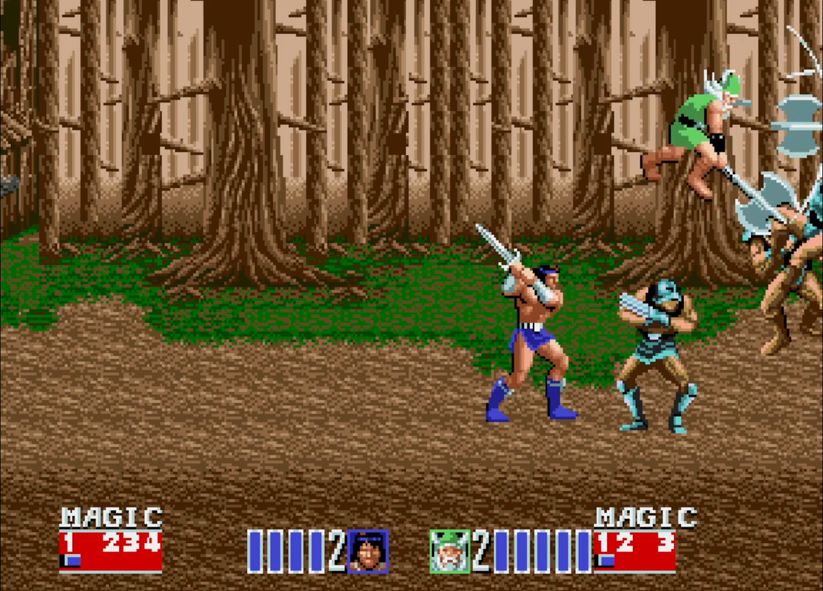 Во второй части Golden axe лишь при помощи кнопки MODE можно было вернуть управление.