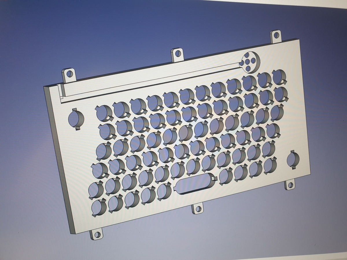Модель основания клавиатуры компьютера "Специалист" в программе FreeCAD.