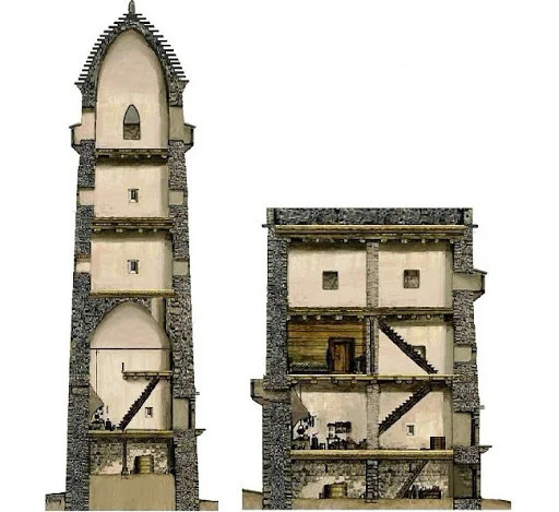 Сторожевая башня в разрезе.Из свободных источников интернета