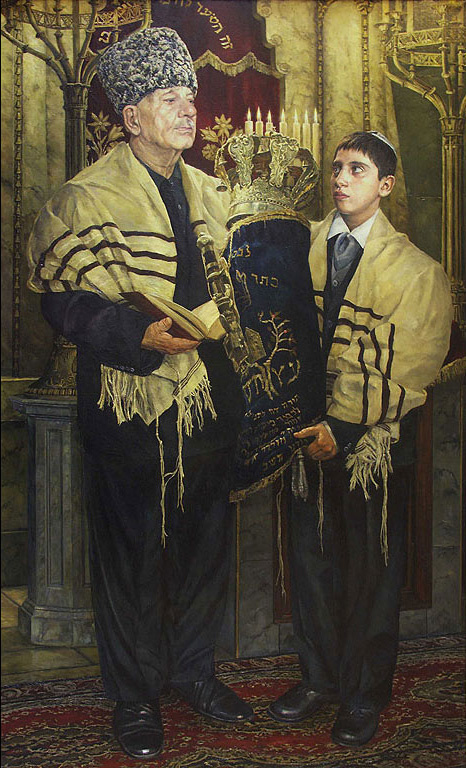 Алексей Зотов. Мудрость (Бар-мицва Семена). Холст, масло, 105х175