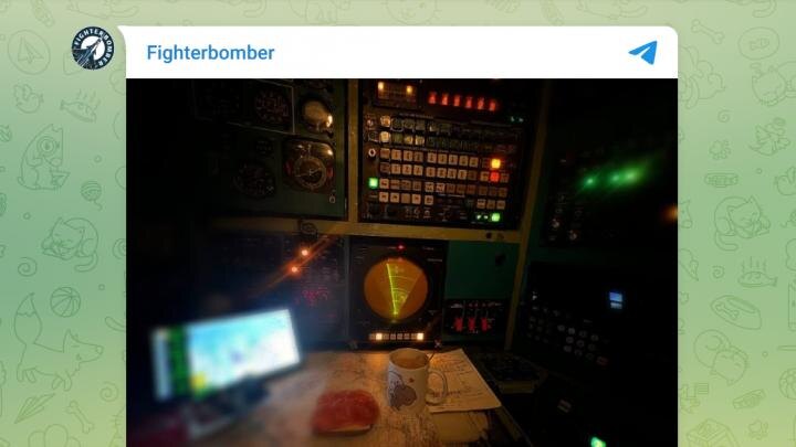 Место штурмана корабля Ту-95МС. Скрин с канала Fighterbomber.