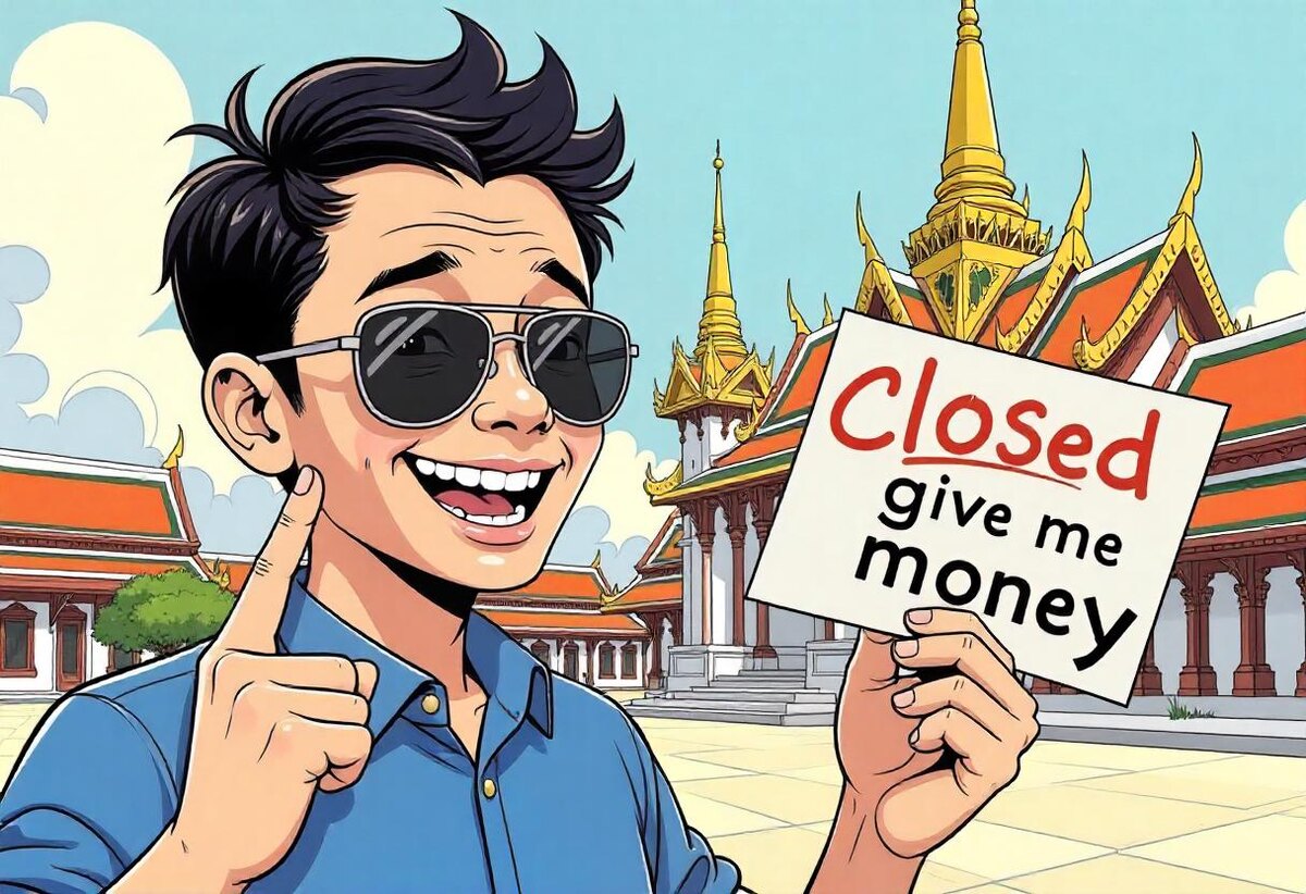 На подходе к Большому Дворцу в Бангкоке вы обязательно встретите таких мошенников