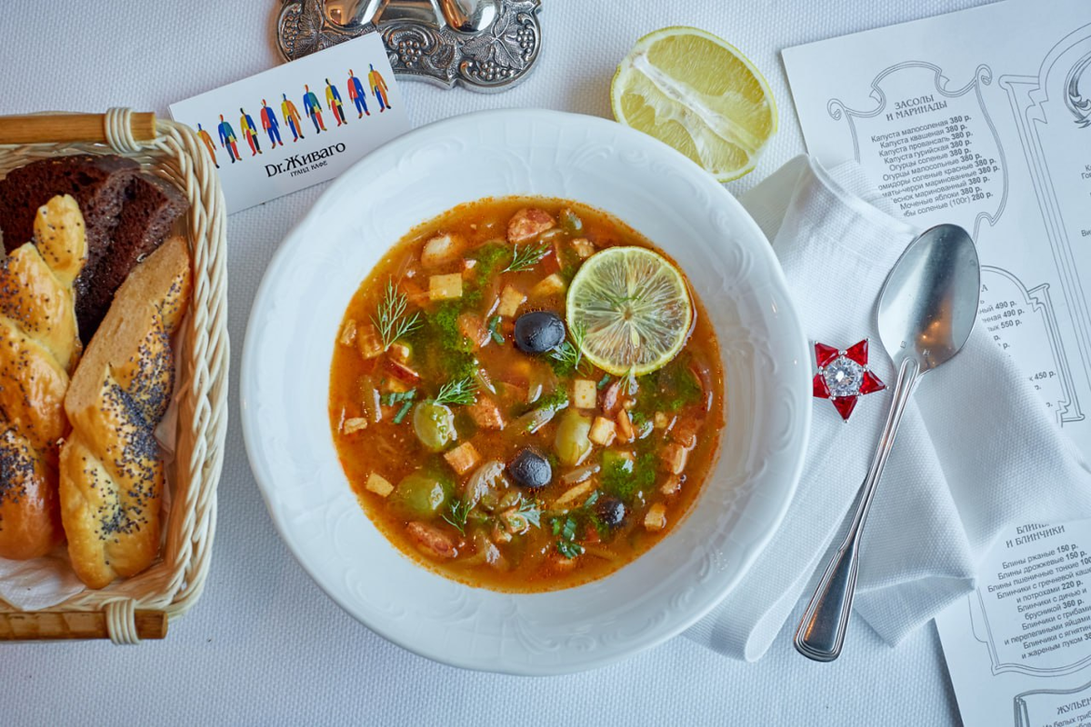 Фото: Сборная мясная солянка в гранд-кафе «Dr. Живаго»