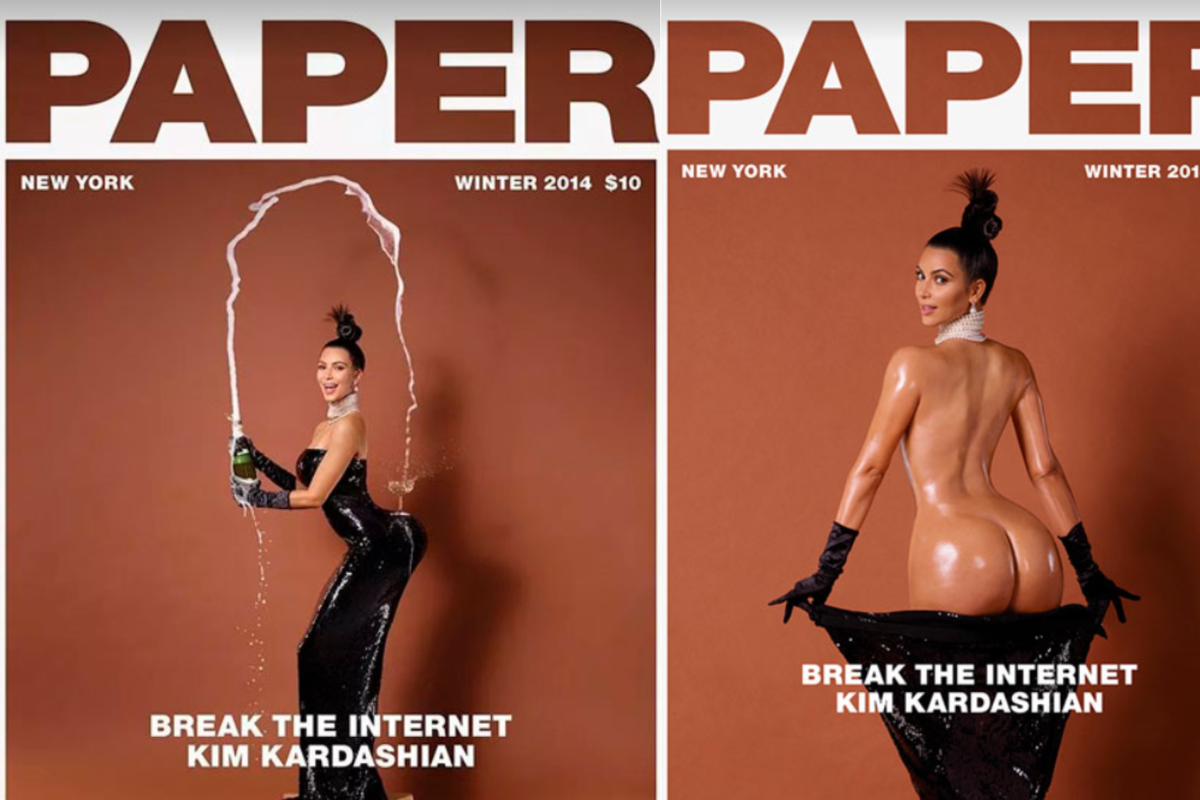Ким на обложке журнала Paper