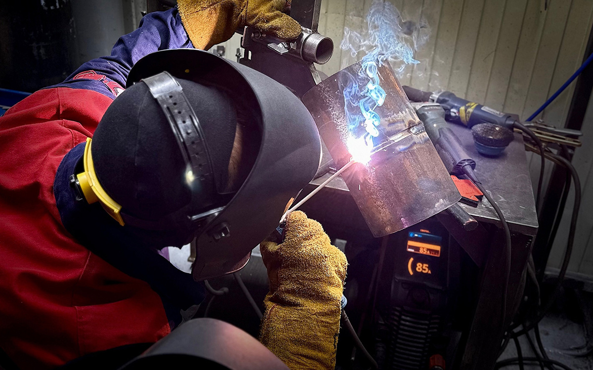 РД сварка трубы диаметром 159 мм. - процесс тренировки