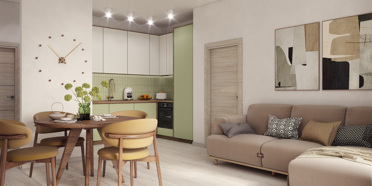 Визуализация интерьера в апарт-комплексе «ZOOM на Неве» от ФСК