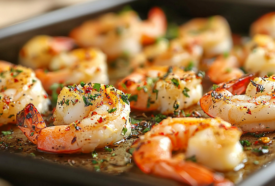    креветки в духовке