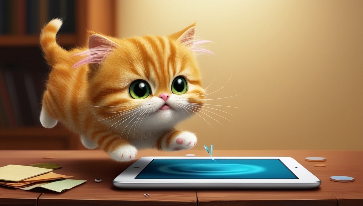 Толстый изучает гаджет