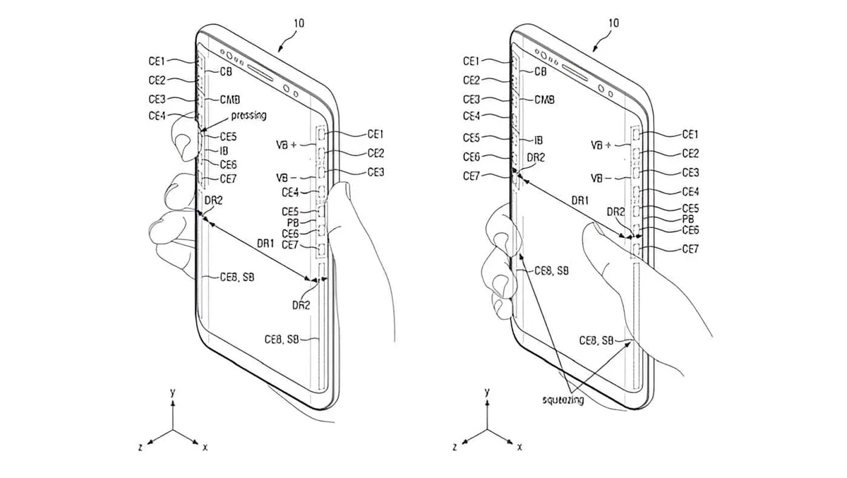    Samsung запатентовала технологию создания бескнопочного смартфона