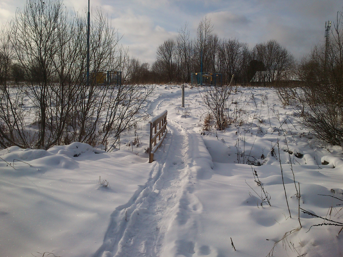 Нам сделали новый мостик через нашу речушку взамен сломанного пополам коровами и весьма уже трухлявого.