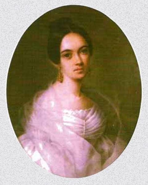 Предположительно портрет В. А. Лопухиной-Бахметевой, принадлежащий кисти Э. Мартена 1830-е годы (изображение заимствовано из Яндекс.картинки)